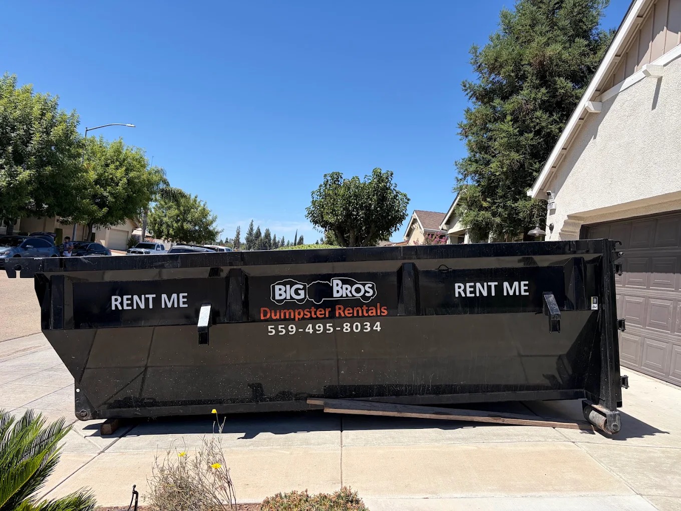 Big Bros Dumpster Rentals on-site photography